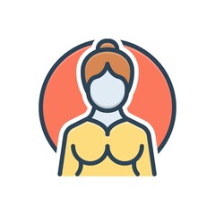 Color illustration icon for avatar