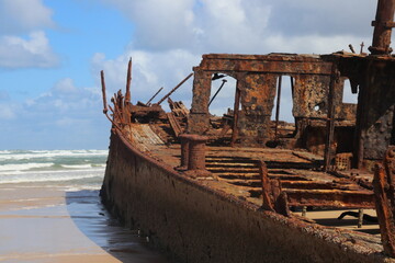 Shipwreck on Fraser Island in Australia