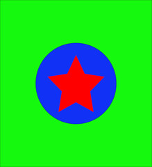 red star with ribbon