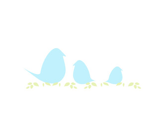 青い鳥と葉っぱ