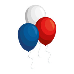 three balloons helium floating