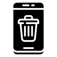 GARBAGE glyph icon,linear,outline,graphic,illustration