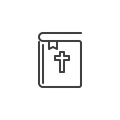 Bible book line icon