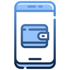 E WALLET Gradient icon,linear,outline,graphic,illustration