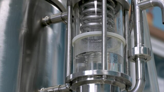 Water Distill Deionizer to change dirty water with distilled water. High quality 4k footage