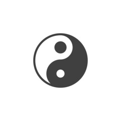 Yin and yang line icon