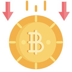 DECREASE flat icon,linear,outline,graphic,illustration