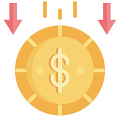 DECREASE flat icon,linear,outline,graphic,illustration
