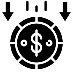 DECREASE glyph icon,linear,outline,graphic,illustration