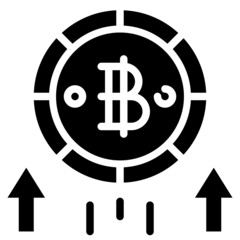 PROFIT glyph icon,linear,outline,graphic,illustration