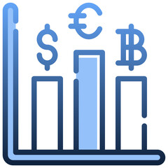 BAR GRAPH Gradient icon,linear,outline,graphic,illustration