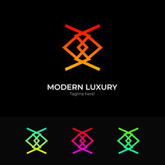 abstract luxury logo template, modern luxurious