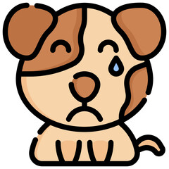 CRY filled outline icon,linear,outline,graphic,illustration