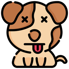 DEAD filled outline icon,linear,outline,graphic,illustration