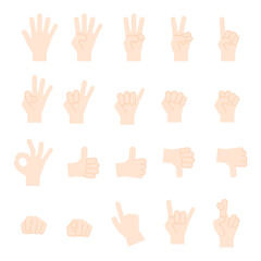 シンプルでかわいい手のイラストセット