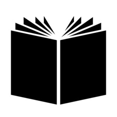 Schwarzes Symbol: Buch, lesen, Literatur oder Presse
