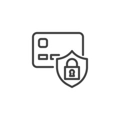 Payment security line icon