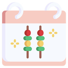 BARBECUE flat icon,linear,outline,graphic,illustration