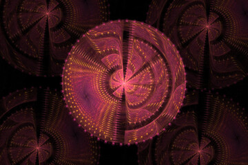The Light of Geometry Magical Composition Red Cover Background Illustration