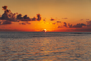 Sunset over sea of Maldives