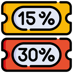 COUPON filled outline icon,linear,outline,graphic,illustration