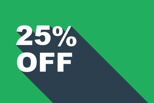Up To 25% Off sticker on white background Special Offer sale, vector illustration
