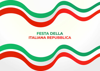 Fototapeta premium Festa Della Republic Day Concept, National Holiday Celebrate Background, poster, greeting card vector