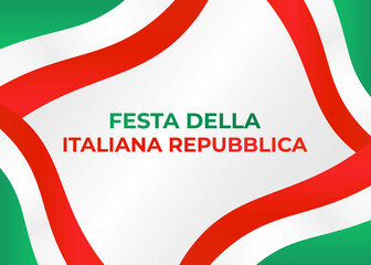 Obraz premium Festa Della Republic Day Concept, National Holiday Celebrate Background, poster, greeting card vector