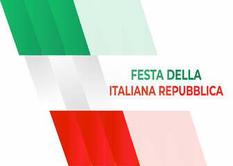 Festa Della Republic Day Concept, National Holiday Celebrate Background, poster, greeting card vector