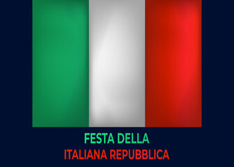 Festa Della Republic Day Concept, National Holiday Celebrate Background, poster, greeting card vector