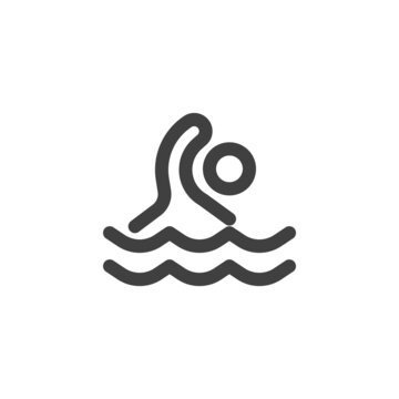 Swimming swimmer line icon