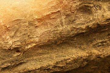 Wall made of sand, sand cliff. High quality photo