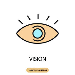 vision icons  symbol vector elements for infographic web