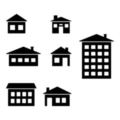 Fototapeta premium simple vector black houses