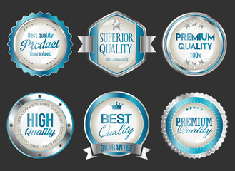 High quality collection of golden badges and labels retro style