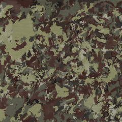 Fototapeta premium Classic khaki protective background. Military pattern leather texture