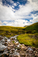 Fototapeta na wymiar Welsh mountains - Landscape with river