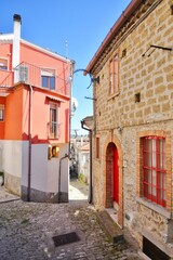 A narrow street in Morcone, a small village in Campania region, Italy.