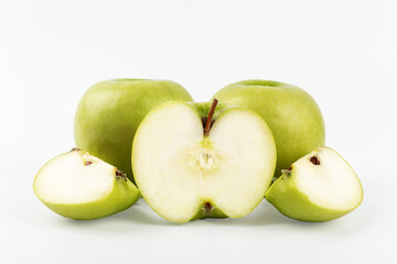 green apples isolated on white