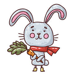 cool hare vector drawing