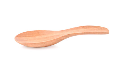 Wooden spoon on a white background