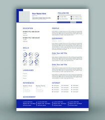 company cv template resume template  design