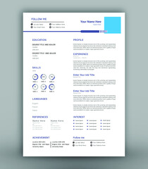 company cv template resume template  design