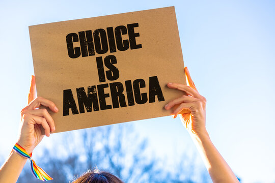 A woman holding a sign in favor of the legalization of abortion. Protest not to make abortion illegal in the united states, pro-choice, pro-life