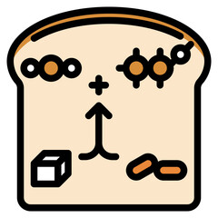 breadbaking line icon
