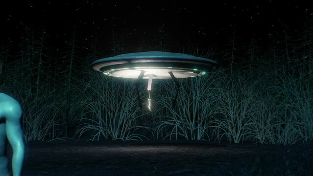 alien in woodsss