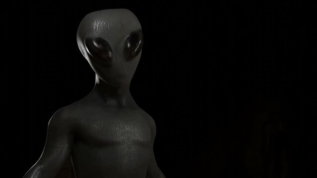 looping alien standing still