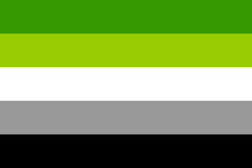 Aromantic Pride Flag vector illustration. LGBT community. Bright concept background, template for banners, signs, logo design