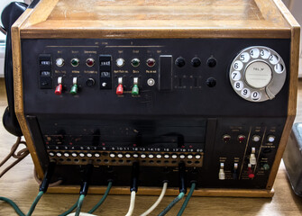 Fototapeta premium Vintage retro phone object, Switzerland, 1940s.