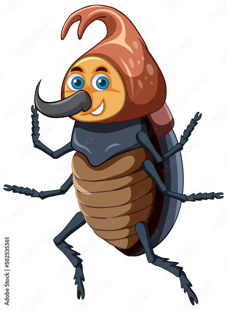 Canvas Prints a beetle cartoon character isolated